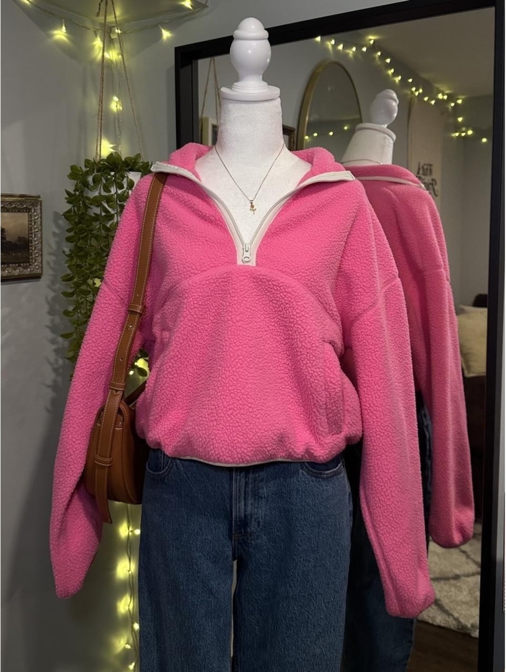 Pink Fleece Half-Zip Pullover 🎀 - Picture 3 of 5